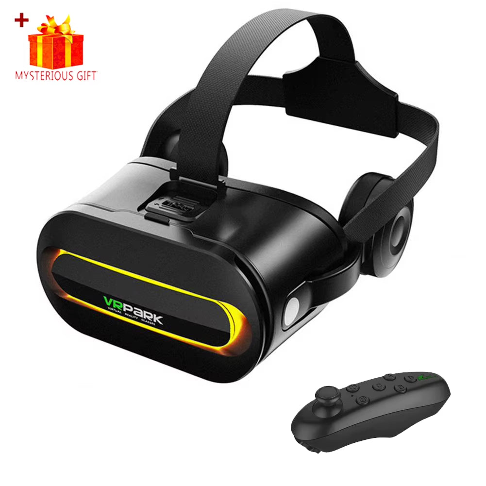 Viar 3D Virtual Reality VR Glasses Headset Bluetooth Devices Helmet Lenses Goggles Smart Smartphone Phone Headphones Mobile Game