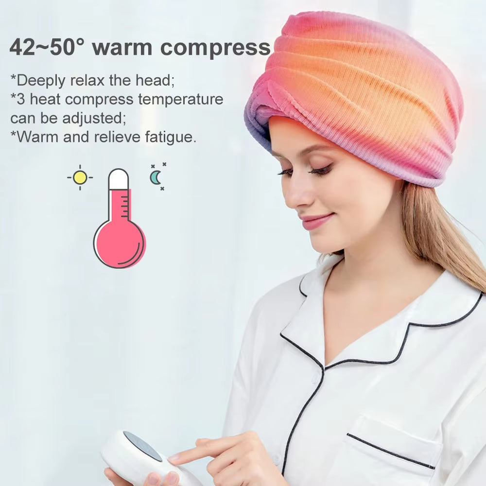 Electric Airbag Head Massager Vibration Air Compression Deep Kneading SPA for Headache Migraine Stress Relief Sleep Health Care