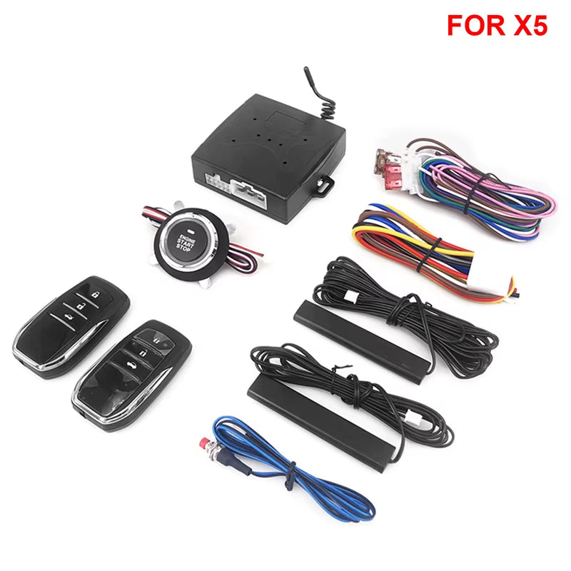 12V Car SUV Keyless Entry System Engine Start Alarm System Push One-Button Start System Remote Starter Stop Car Accessories