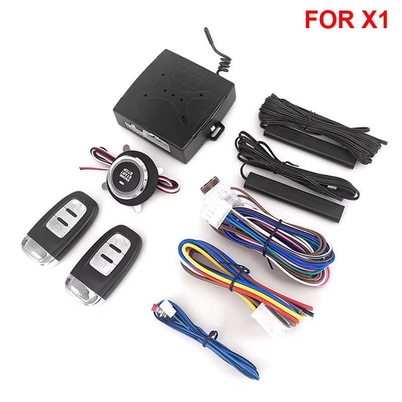 12V Car SUV Keyless Entry System Engine Start Alarm System Push One-Button Start System Remote Starter Stop Car Accessories