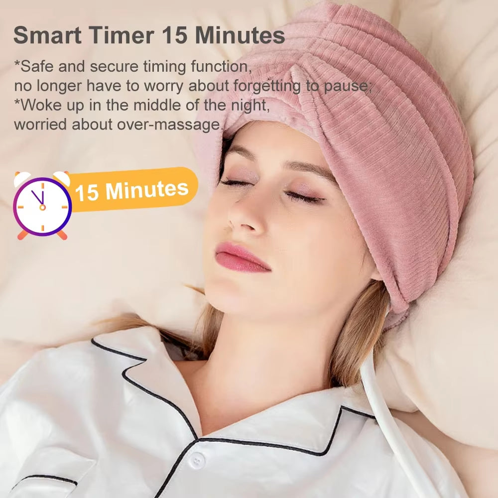 Electric Airbag Head Massager Vibration Air Compression Deep Kneading SPA for Headache Migraine Stress Relief Sleep Health Care