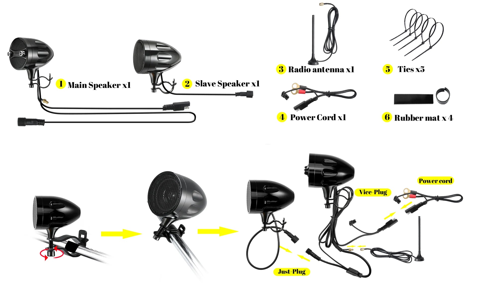 Motorcycle Speakers S7BL