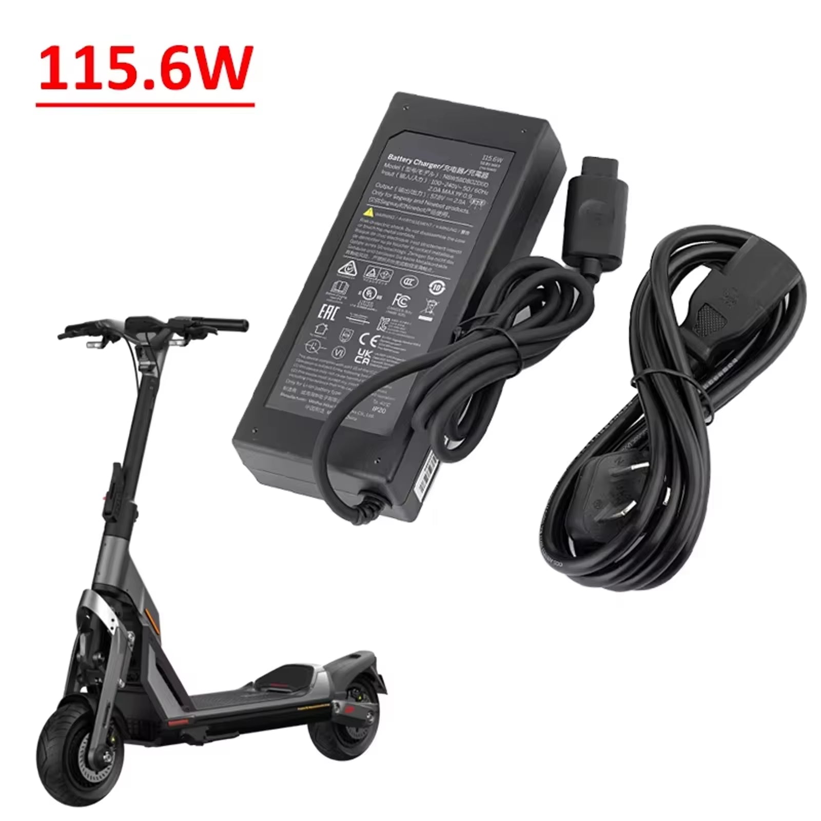 Original 115.6W 57.8V 2A Charger for Segway GT1 GT2 Superscoooter Battery Charger Power Supply Adapter Parts