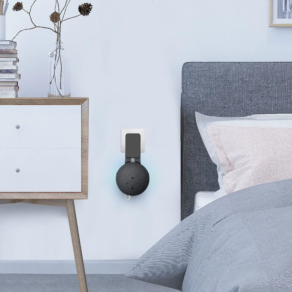 Outlet Wall Mount Stand for Alexa Echo Dot 4Th 5Th Generation Smart Speaker Holder Bracket Saving Space Hanger Shelf