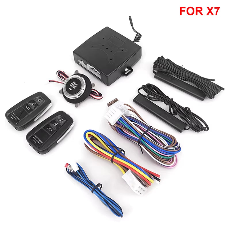 12V Car SUV Keyless Entry System Engine Start Alarm System Push One-Button Start System Remote Starter Stop Car Accessories