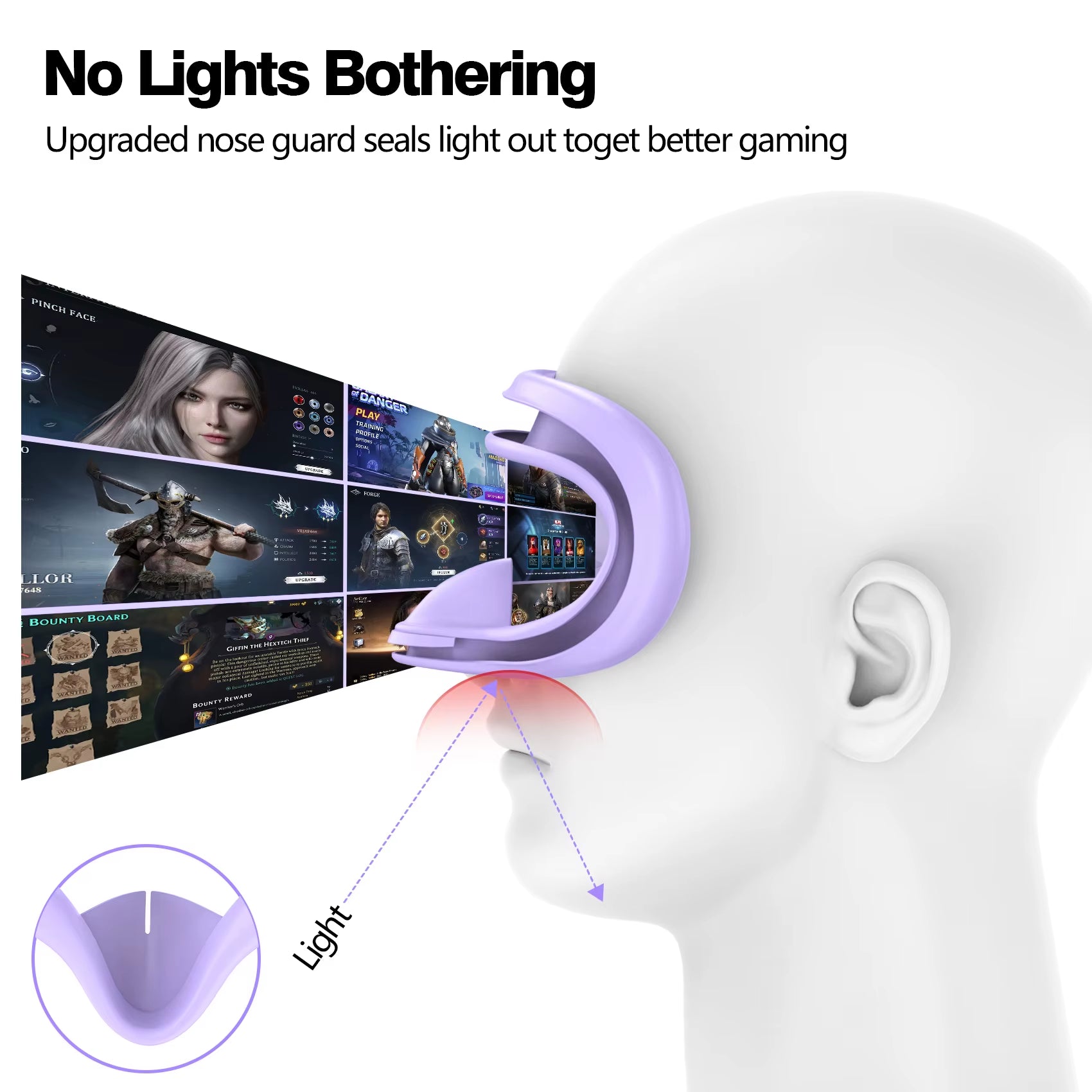 7In1 VR Soft Durable Accessories for  Silicone Protective Cover VR Headset Lens Cap Protection Case for Quest 3S