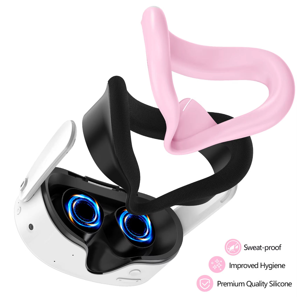 Compatible with  Accessories,Vr Silicone Face Cover, Shell Cover, Touch Controller Grip Cover,Protective Lens Cover