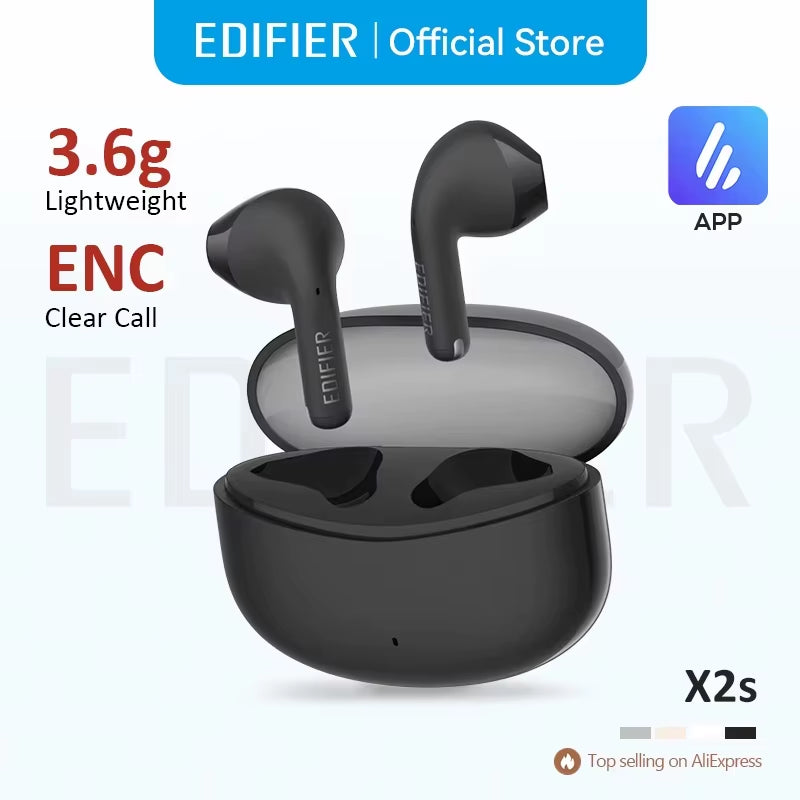 X2S TWS Bluetooth Earbuds True Wireless Earphone Bluetooth 5.3 13Mm Driver Strong Bass Lightweight Design 26Hrs Playtime