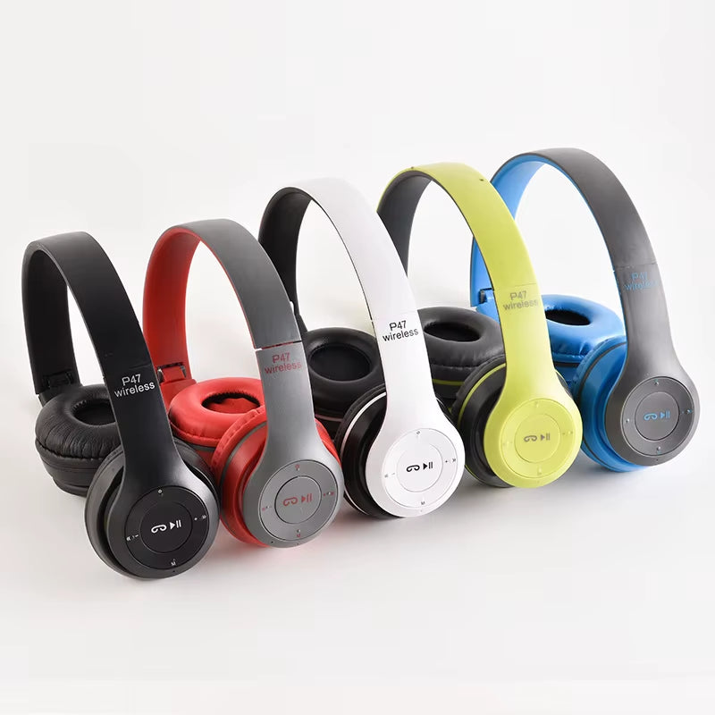 Stereo P47 Headset 5.0 Bluetooth Headset Folding Series Wireless Sports Game Headset for Iphone Xiaomi