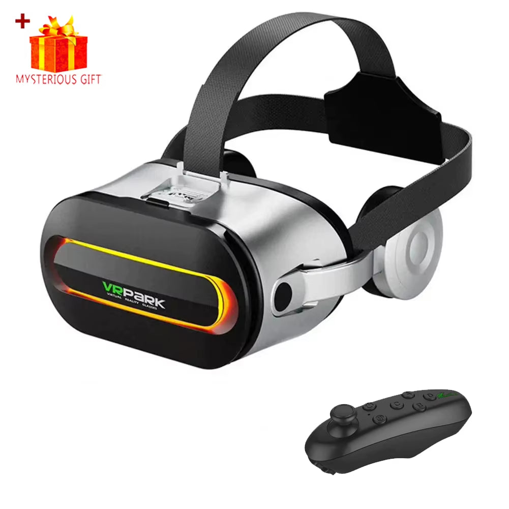Viar 3D Virtual Reality VR Glasses Headset Bluetooth Devices Helmet Lenses Goggles Smart Smartphone Phone Headphones Mobile Game