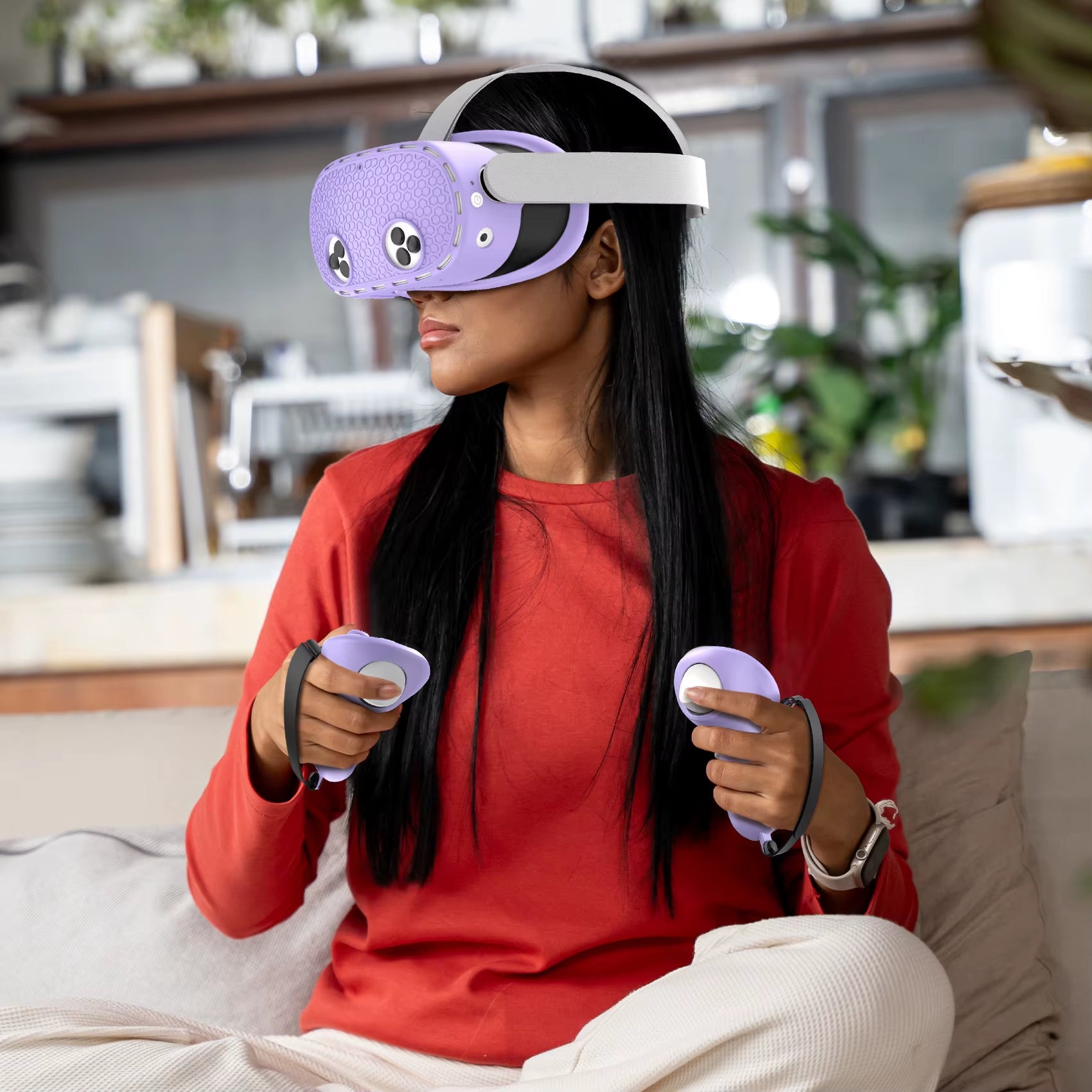 7In1 VR Soft Durable Accessories for  Silicone Protective Cover VR Headset Lens Cap Protection Case for Quest 3S