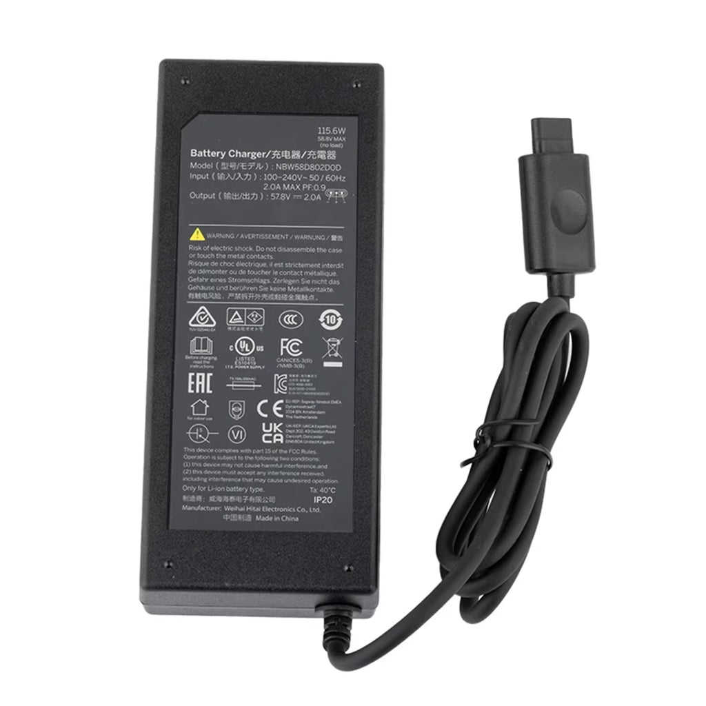 Original 115.6W 57.8V 2A Charger for Segway GT1 GT2 Superscoooter Battery Charger Power Supply Adapter Parts