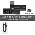4K 3840*2160P Dash Cam WIFI GPS Car DVR Mini Camera Dual Len Video Drive Recorder Dashcam Registrar Black Box 24 Hour Monitoring
